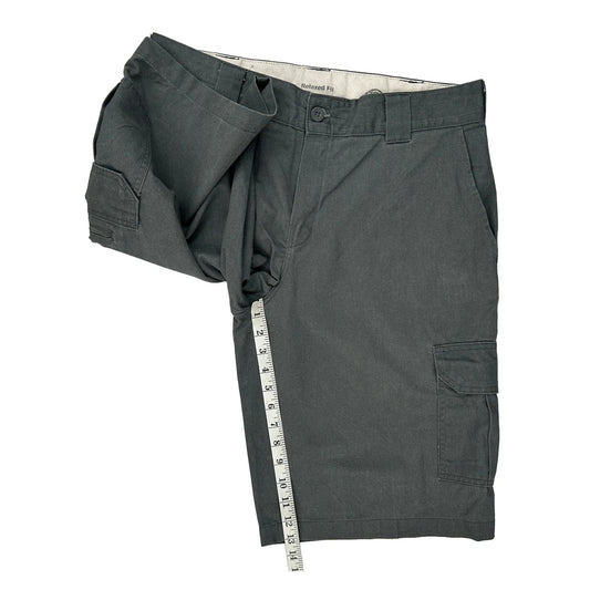 Dickies Cargo Shorts - 32W 10L Grey Polyester Blend