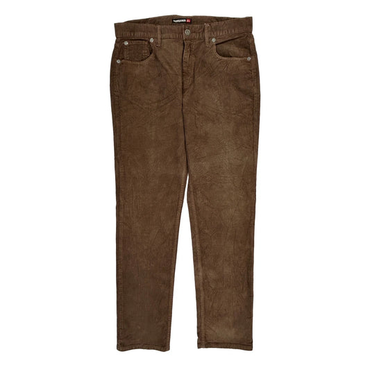 Quiksilver Cord Jeans - 34W 31L Brown Cotton