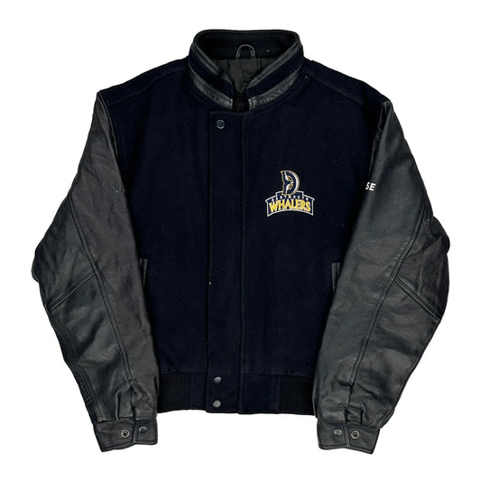 Canada Sportswear Varsity Jacket - Small Black Leather