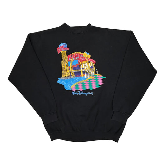 Walt Disney World Planet Hollywood Graphic Sweatshirt - Large Black Cotton