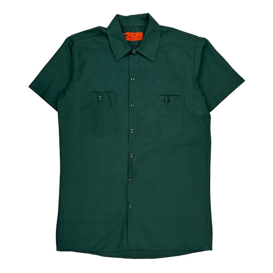 Dickies Short Sleeve Shirt - Medium Green Polyester Blend