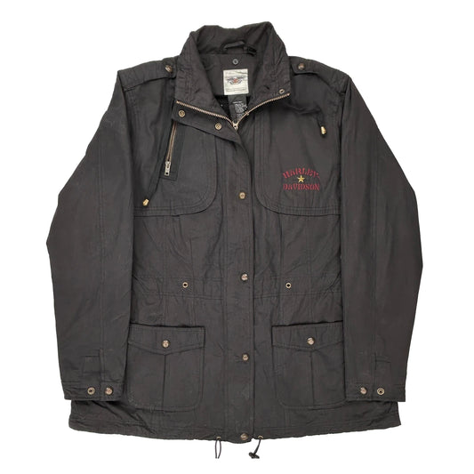 Harley Davidson Jacket - 2XL Grey Cotton Blend