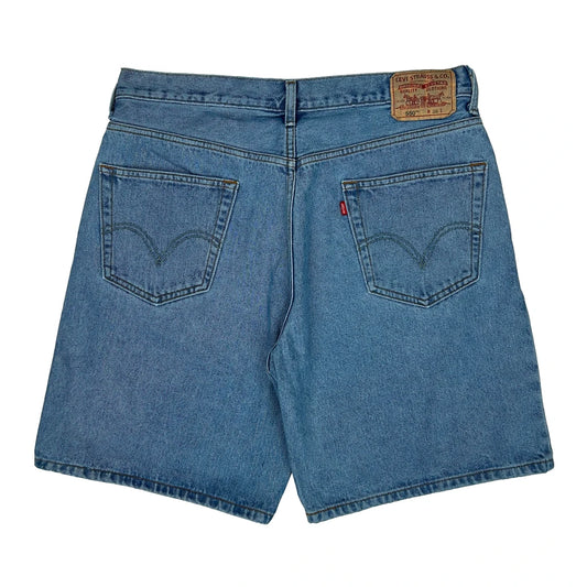 Levis 550 Baggy Denim Shorts - 36W 10L Blue Cotton