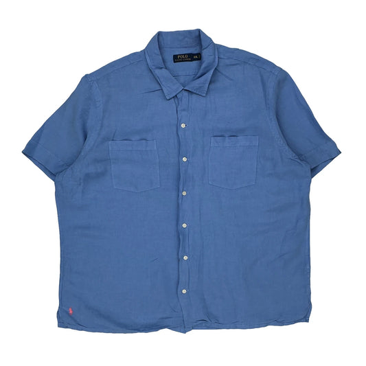 Polo By Ralph Lauren Short Sleeve Shirt - 2XL Blue Linen