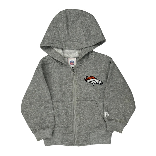 Age 2 Denver Broncos Nfl Football Hoodie - 3XS Grey Cotton Blend