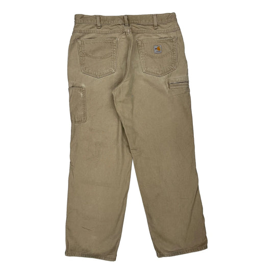 Carhartt Trousers - 34W 31L Beige Cotton Blend