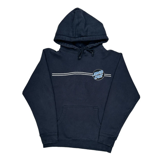 Vintage Skateboarding Santa Cruz Hoodie - Medium Navy Cotton
