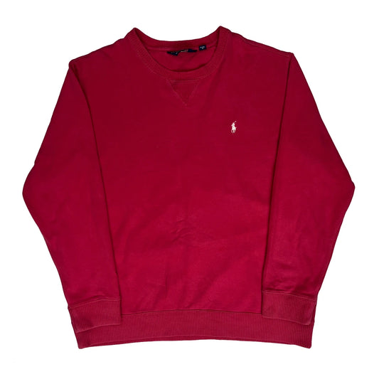 Polo By Ralph Lauren Sweatshirt - XL Red Cotton
