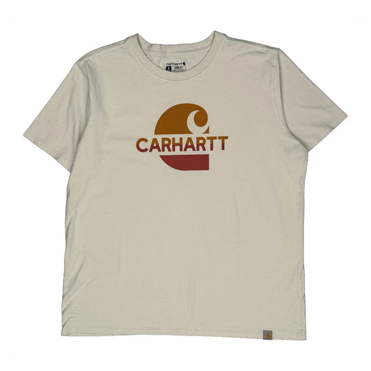 Vintage Carhartt T-Shirt - XL Cream Cotton