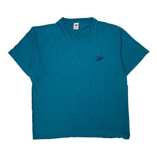Vintage Speedo Single Stitch T-Shirt - XL Blue Cotton