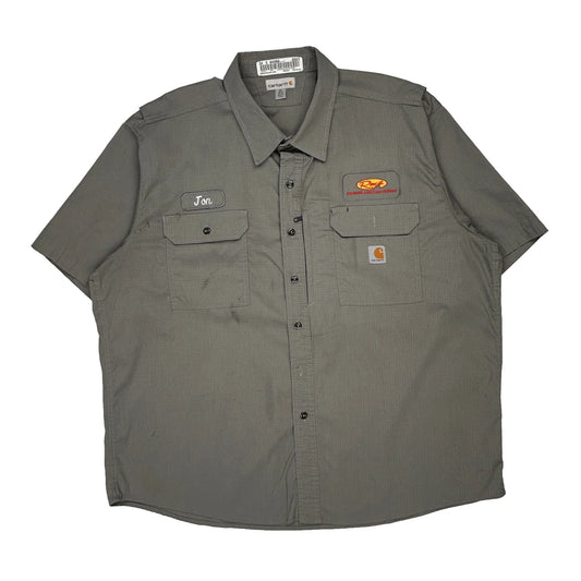Carhartt Short Sleeve Shirt - 3XL Grey Cotton