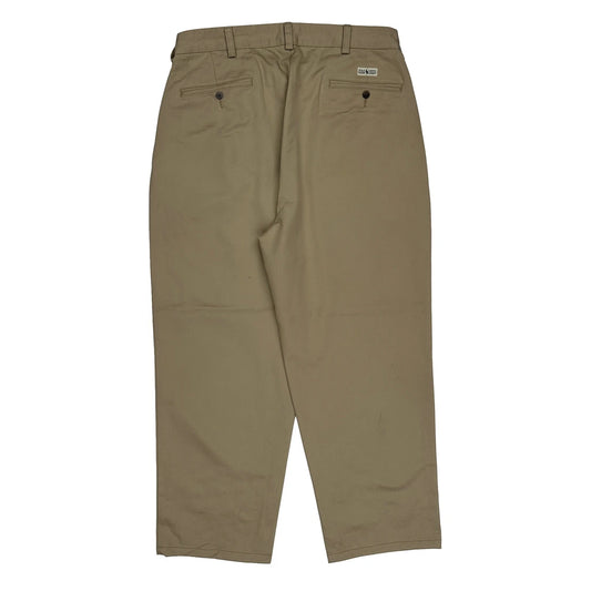 Vintage Polo By Ralph Lauren Pleated Trousers - 33W 28L Beige Cotton