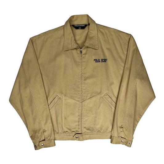 Ralph Lauren Polo Sport Harrington Jacket - Large Beige Cotton