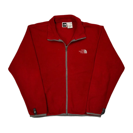The North Face Fleece Jacket - Medium Red Polyester