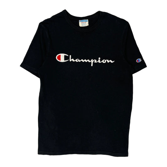Champion Graphic T-Shirt - Medium Black Cotton