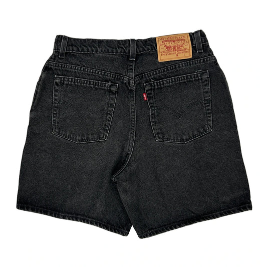 Levis Denim Shorts - 29W UK 12 Black Cotton