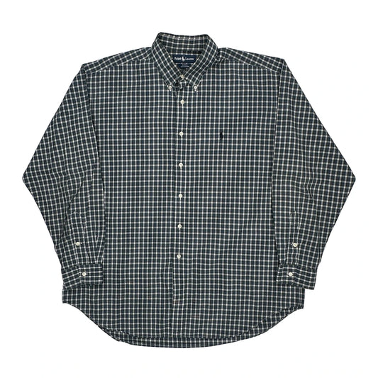 Blake Ralph Lauren Checked Shirt - XL Green Cotton