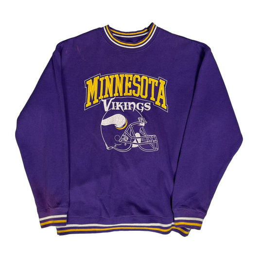 Vintage Minnesota Vikings Nfl Sweatshirt - Small Purple Cotton