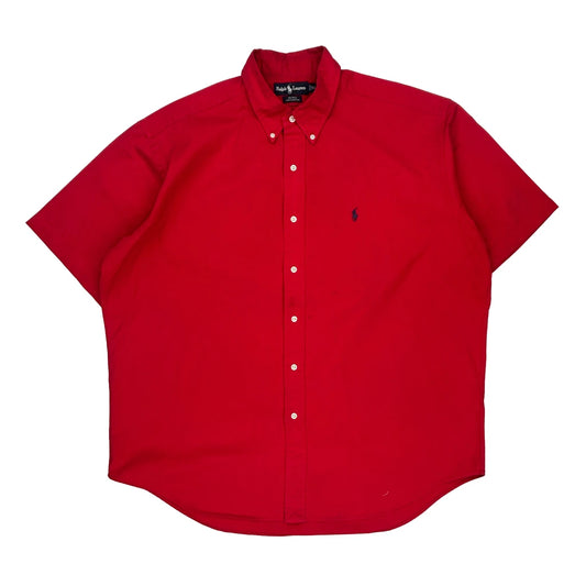 Blake Ralph Lauren Short Sleeve Shirt - XL Red Cotton