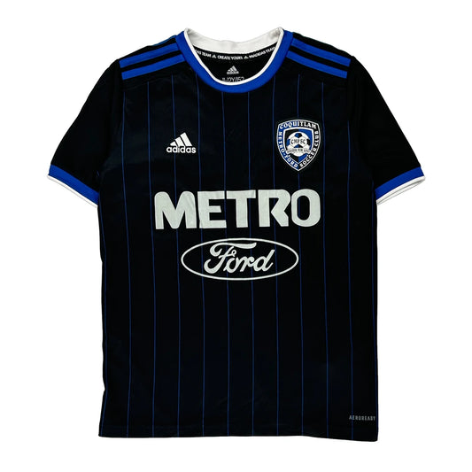 Age 11-12 Coquitlam Metro-Ford Soccer Club Adidas Football Shirt - Medium Black Polyester
