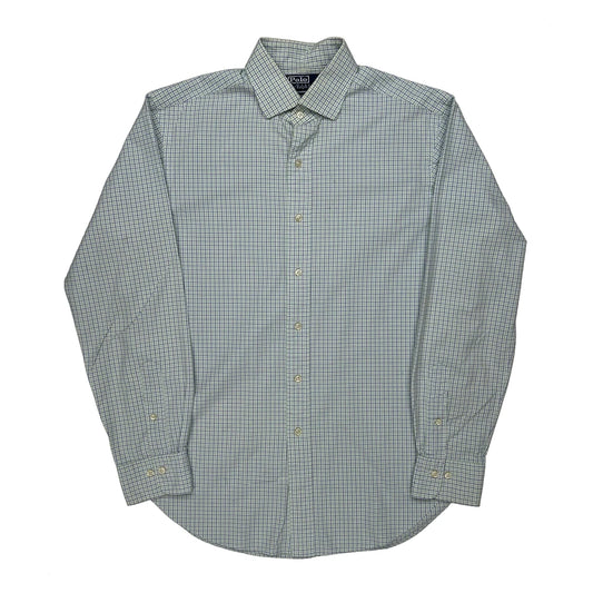 Vintage Polo By Ralph Lauren Checked Shirt - Medium Green Cotton