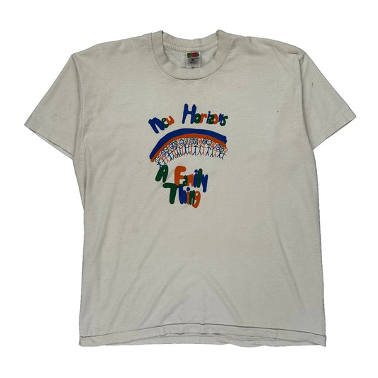 New Horizons A Family Thing Fruit Of The Loom Single Stitch T-Shirt - XL Cream Cotton