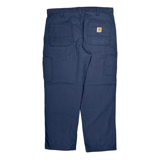 Carhartt Carpenter Trousers - 36W 29L Blue Cotton Blend