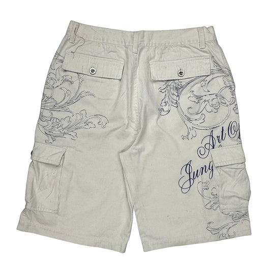 Russo Cargo Shorts - 32W 11L White Cotton
