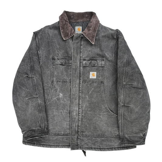 Carhartt Oversized Jacket - XL Grey Cotton