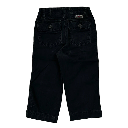 Vintage Age 2 Polo By Ralph Lauren Trousers - 2XS Black Cotton