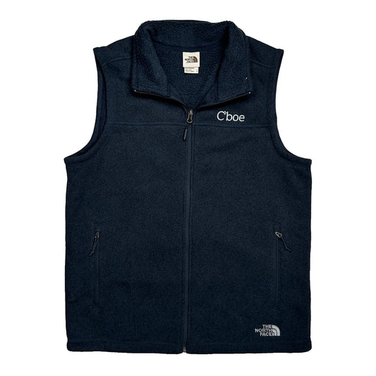 Cboe Logo The North Face Fleece Gilet - Large Navy Polyester
