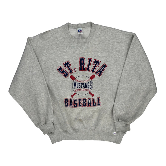 St. Rita Mustangs Baseball Russell Athletic College Sweatshirt - XL Grey Cotton