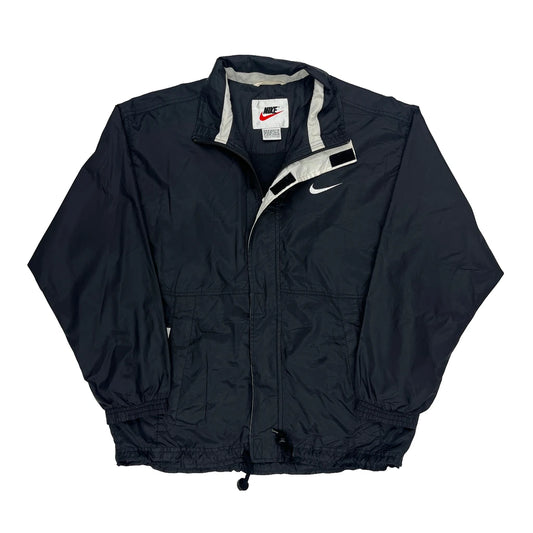 Vintage Nike Spellout Windbreaker - Small Navy Nylon