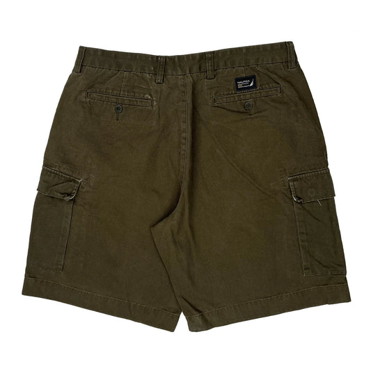 Nautica Cargo Shorts - 36W 9L Brown Cotton