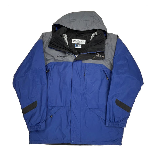Columbia Waterproof Ski Jacket - Large Blue Polyester