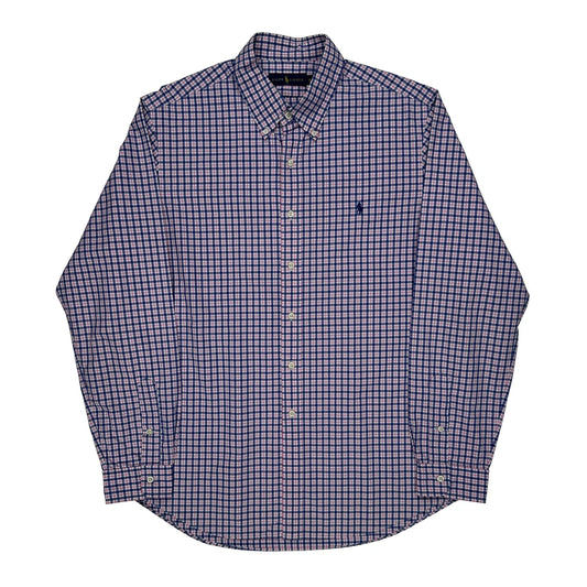 Ralph Lauren Checked Shirt - XL Blue Cotton