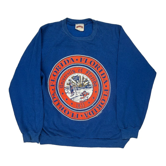 Made In USa University Of Florida Nutmeg College Sweatshirt - Large Blue Cotton
