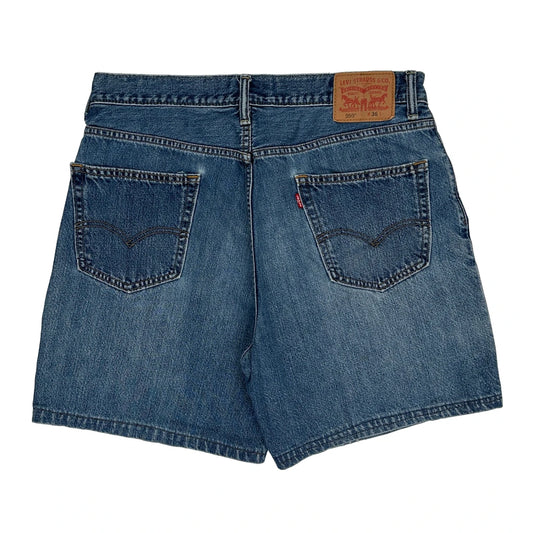 Levis Denim Shorts - 34W 7L Blue Denim