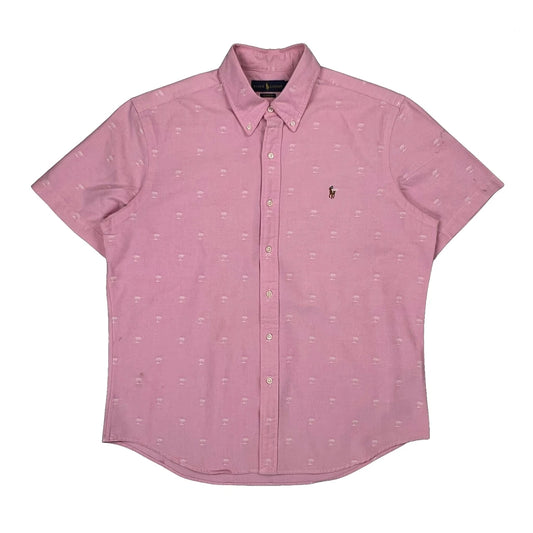 Ralph Lauren Short Sleeve Shirt - Large Pink Cotton