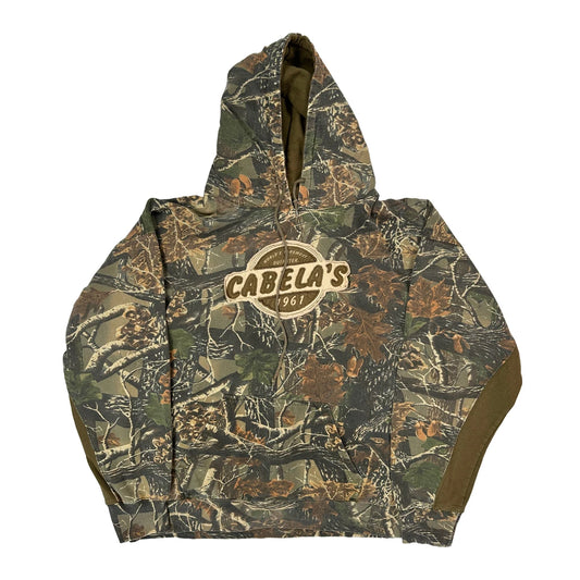 Cabelas Paramount Outdoors Camo Hoodie - 2XL Green Cotton