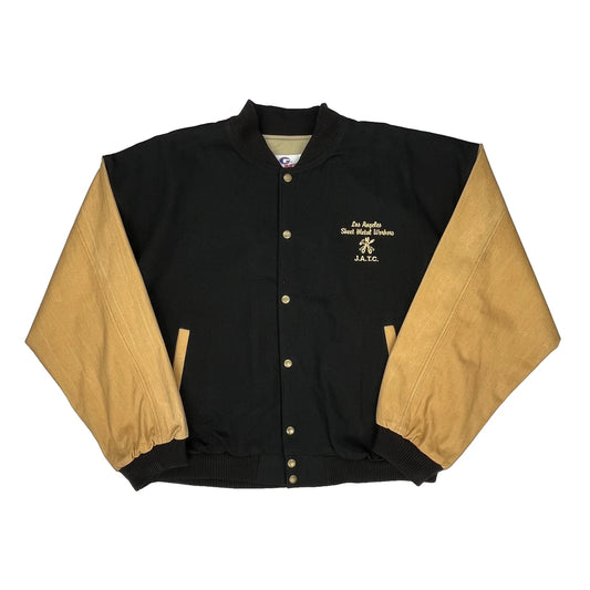 Made In USA Game Workwear Varsity Jacket - XL Beige Cotton