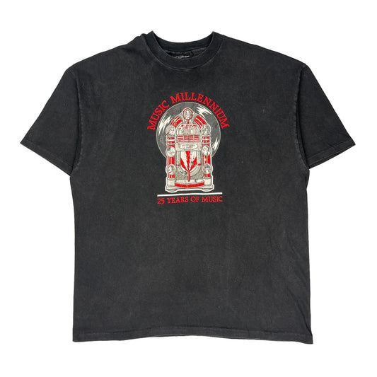 Music Millenium Unbranded Single Stitch T-Shirt - XL Black Cotton
