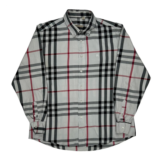 Burberry Brit Checked Shirt - 2XL Black & White Cotton