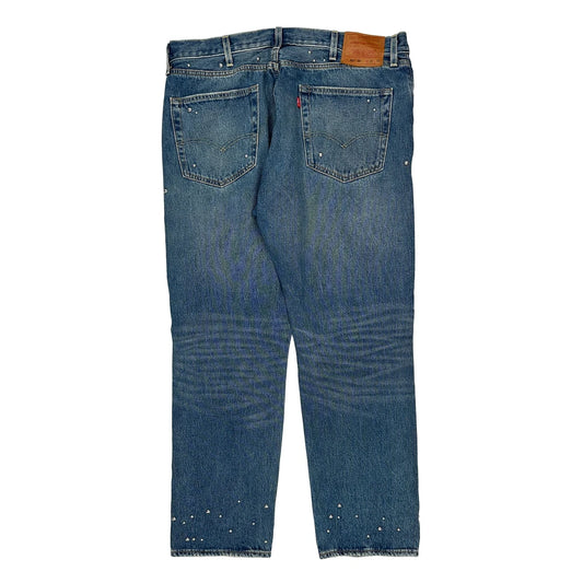 501 Levis Studded Jeans - 38W 29L Blue Cotton
