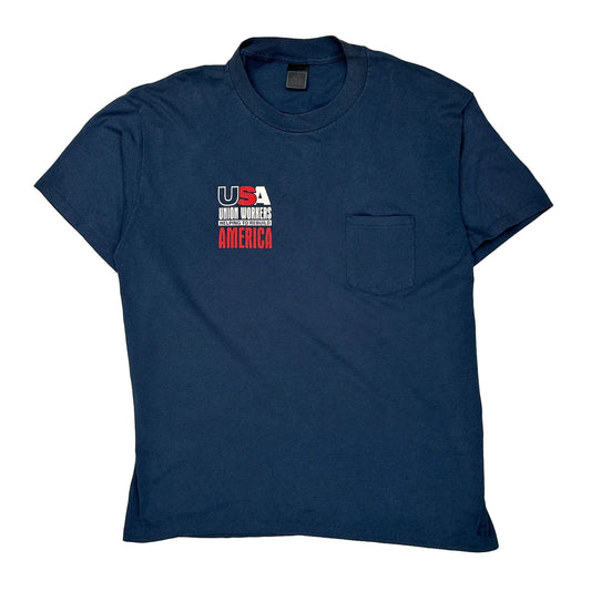 Union Workers Unbranded Graphic T-Shirt - XL Red Cotton