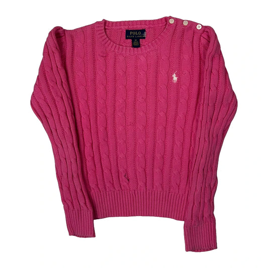 Vintage Age 6 Polo By Ralph Lauren Jumper - Small Pink Cotton