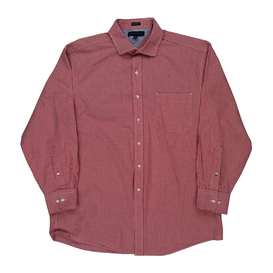 Regular Fit Tommy Hilfiger Checked Shirt - Large Red Cotton