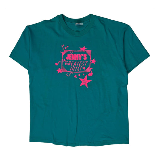 All Star Cast Names On Back Hanes Graphic T-Shirt - XL Green Cotton