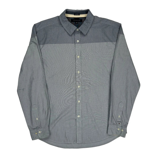 Vintage Tommy Hilfiger Shirt - XL Grey Cotton