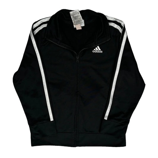Age 5 Adidas Striped Track Jacket - Small Black Polyester